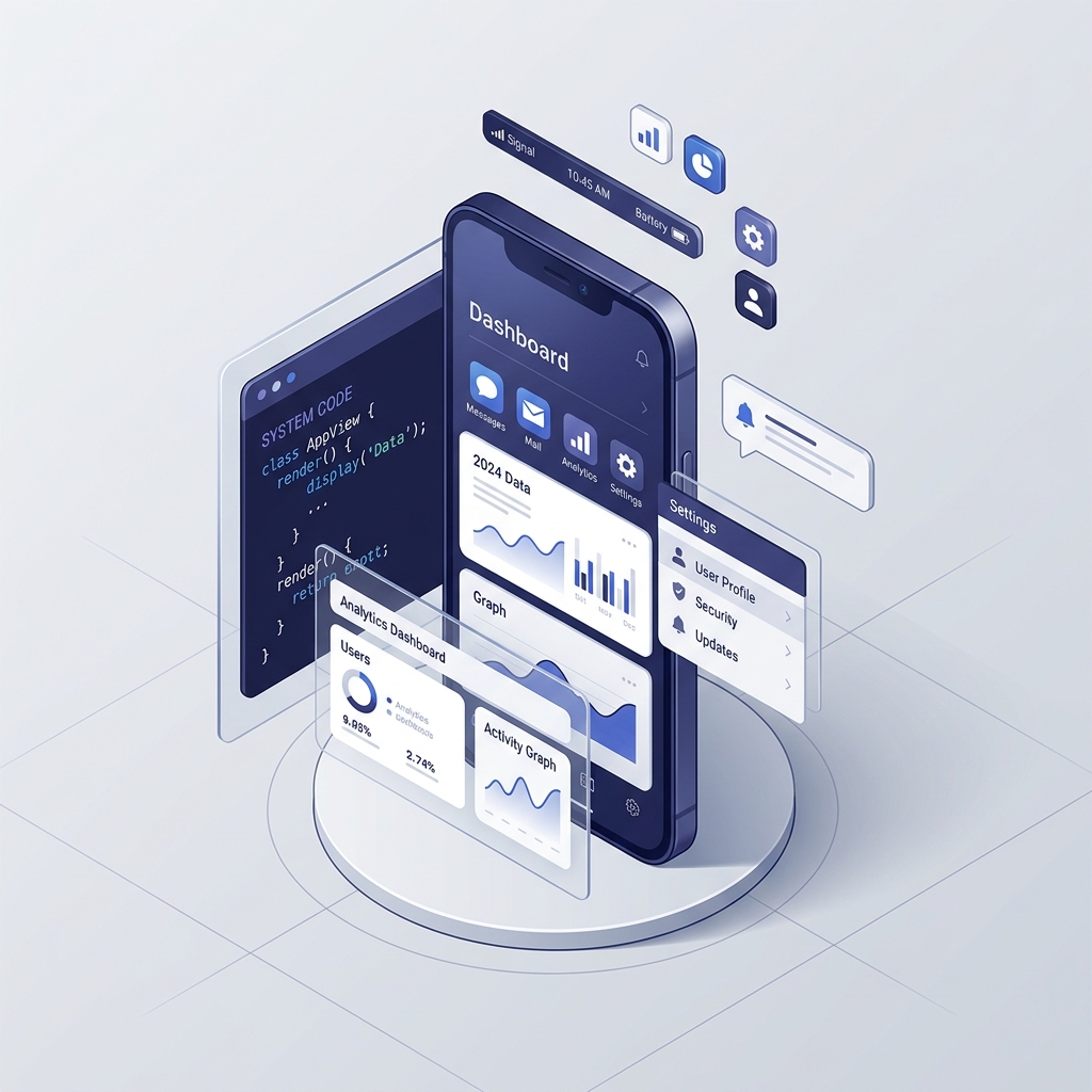 Mobile App Development Illustration