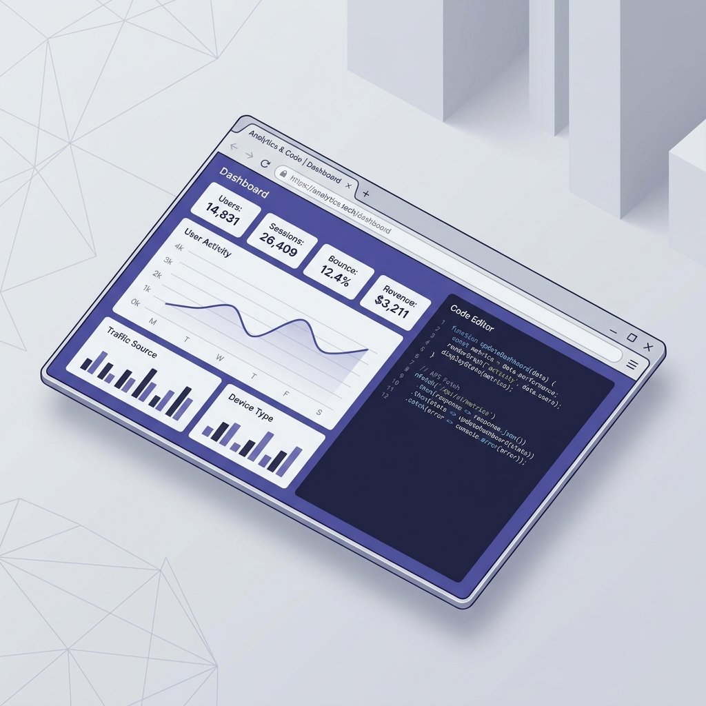 Web Application Development Illustration